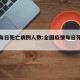 疫情每日死亡病例人数:全国疫情每日死亡数据